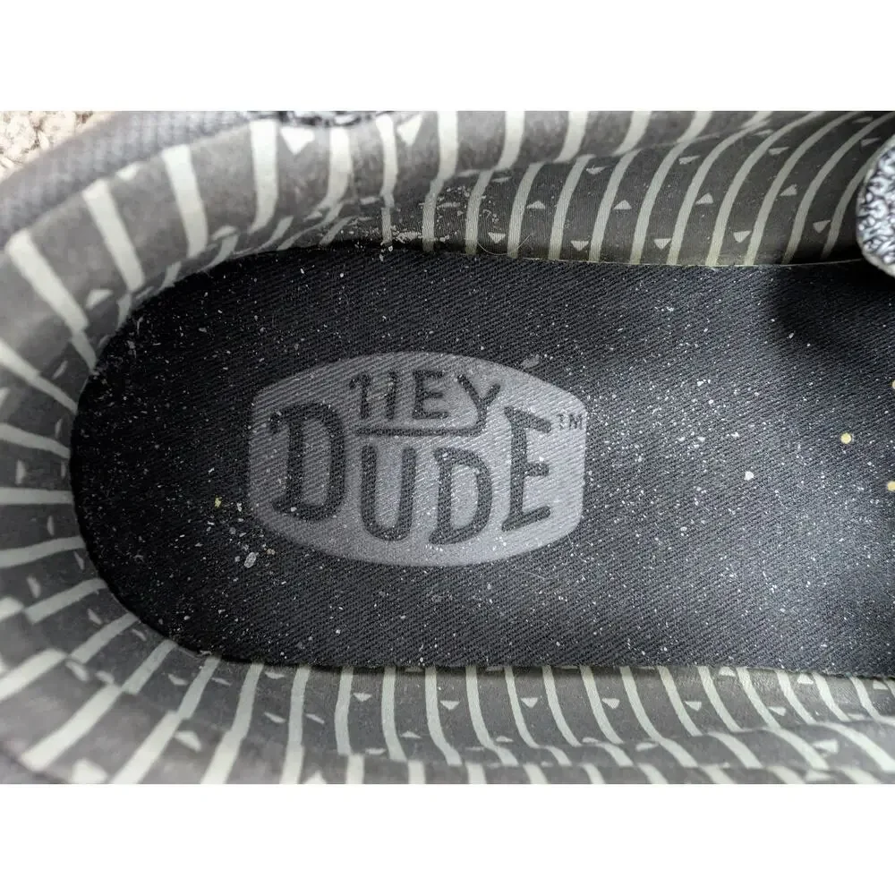 Hey Dude Wally Stretch Sox Mens 13 Knit Lightweight Comfort Loafer Slip On Gray